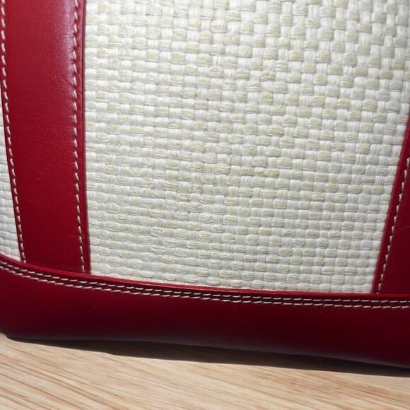 Vintage Coach 8909 Woven Straw Tote - Picture 12 of 16